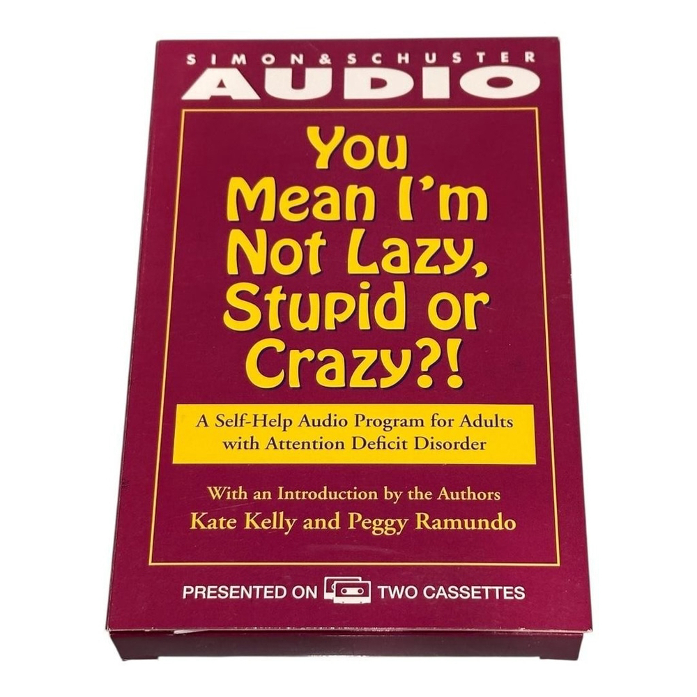 Vintage 1995 You Mean I'm Not Lazy Stupid Crazy Simon & Schuster 2 Audio Tapes
